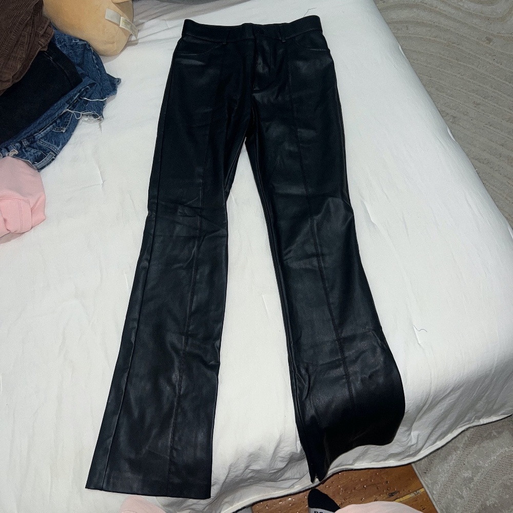ZARA Bootcut Faux Leather Pants